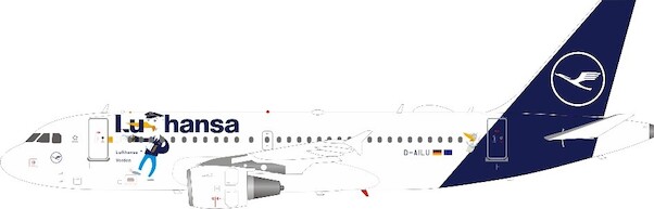 Airbus A319-114 Lufthansa 'LU' logojet D-AILU With Stand JF-A319-013
