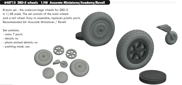Douglas SBD-5 Dauntless wheels (Accurate miniatures/Revell)  E648713