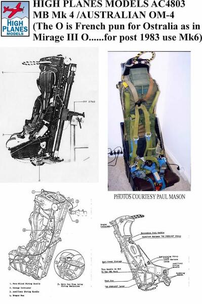 Martin Baker MK4 Ejection Seat (Mirage IIIO pre lotex upgrade) HPA048003