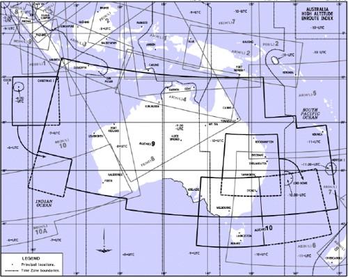 High Altitude Enroute Chart Australia AU(HI)9/10