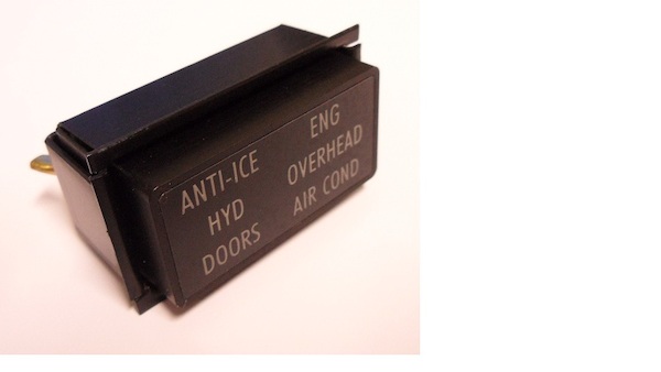B737 MIP Sixpack recall annunciators FO Side MSP260