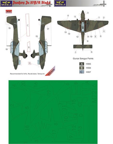Junkers Ju87B/R camouflage Mask LFM7221