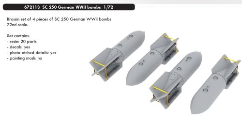 SC250 German WW2 Bombs (4x) E672113