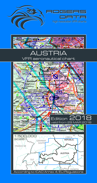 VFR aeronautical chart Austria 2018 ROGERS-AUSTRIA