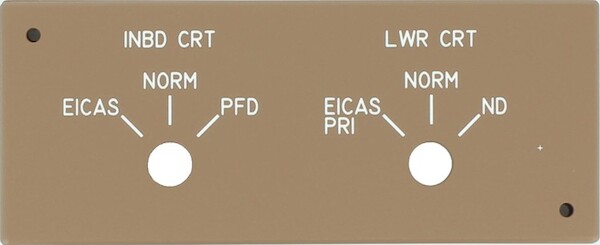 B747 Captain's DU left panel P74B2