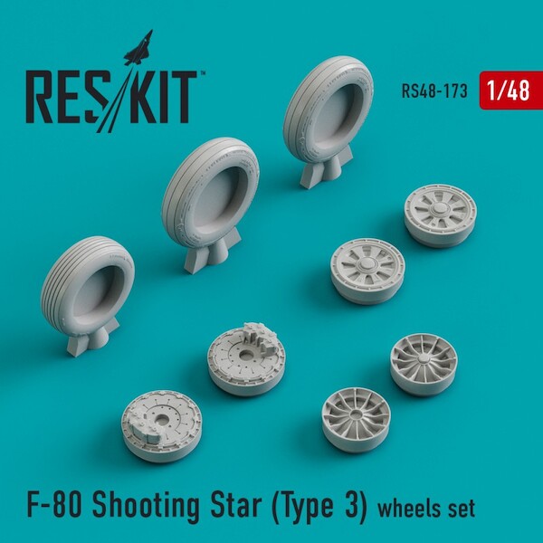 Lockheed F80/T33 Shooting Star Type 3 Wheel set RS48-0173