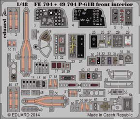 Detailset P61B Black Widow Front interior Self Adhesive (Great Wall Models) FE704