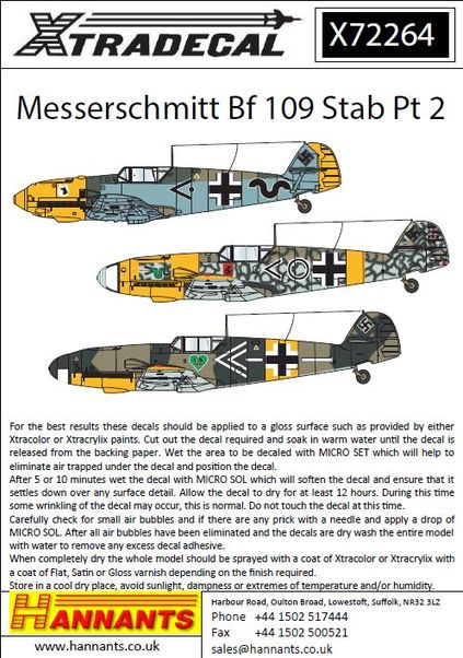 Messerschmitt Bf-109s with Stab markings Pt 2 X72264