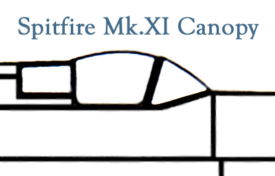 Spitfire MKXI Canopy (2x) jy0309