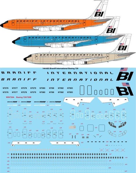 Boeing 720-027 (Braniff International) 144-603