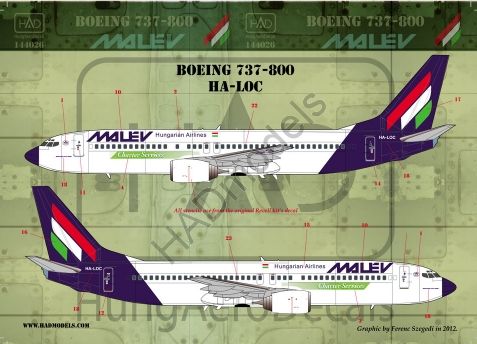 Boeing 737-800 (Malev) HAD144026