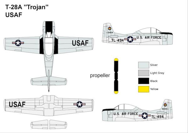 North American T28A Trojan (USAF) MINI313