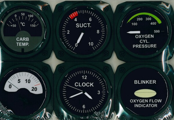 Instrument Coaster set of 6 Jet Aviation (onderzetters) UP0017 small size UP0016