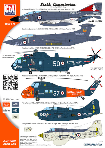 Sixth Commission, HMS Ark Royal (R09) Air Group CTA-049
