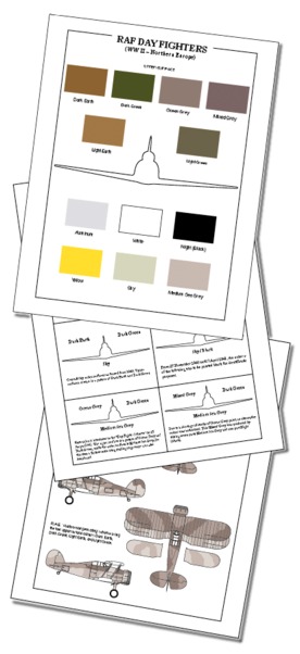 French AF, Battle of France Camouflage Color Chart CC010