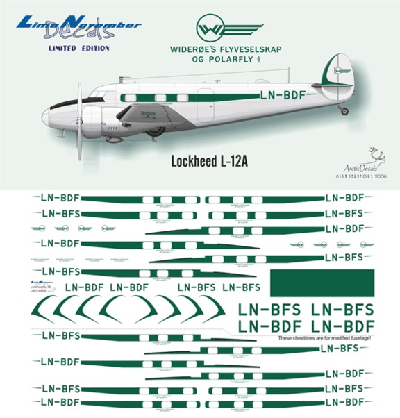Lockheed L12A (Wideroe Flyveselskap og Polarfly) ln72-LE05
