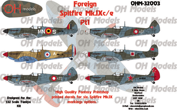 Foreign Spitfire MKIXc/e Part 1 (Belgium, France, Denmark, Turkey, USSR) OHM32003