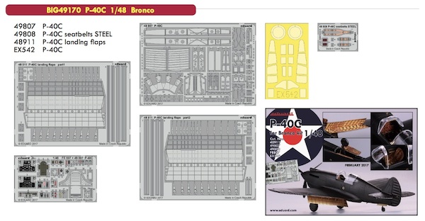 Detailset Curtiss P40C Warhawk (Bronco) BIG49170