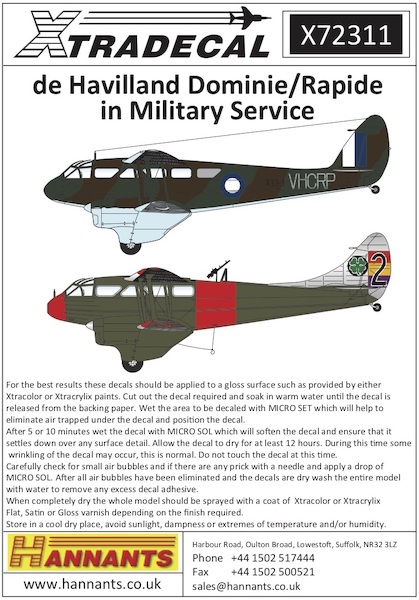 De Havilland DH89 Dominie/Rapide in Military Service (11) X72311