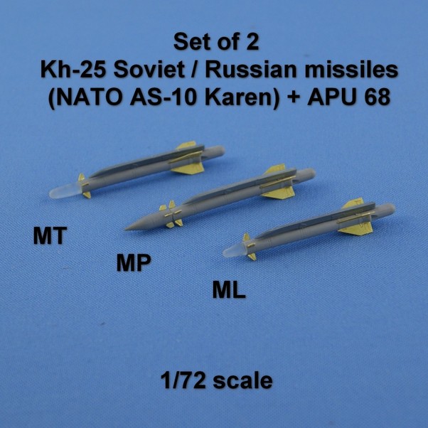 Set of two Kh23MT/ML/MP Missiles (AS-10 Karen) with APU69 Launcer NS72051