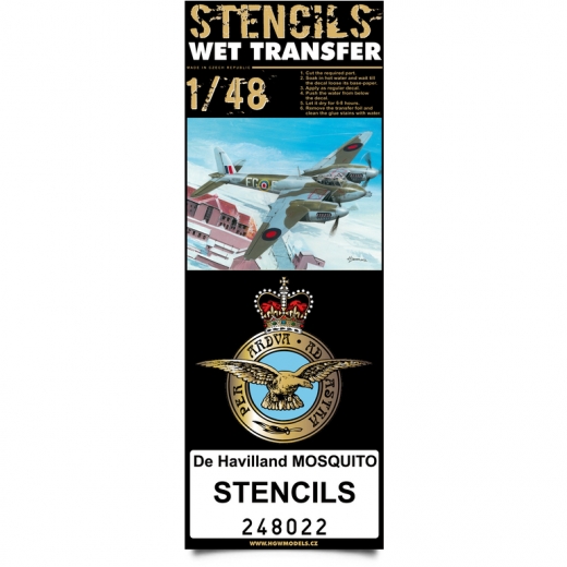 Wet Transfer stencils for De Havilland Mosquito HGW248022