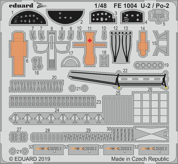 Detailset Polikarpov U2/Po2 (ICM) FE1004