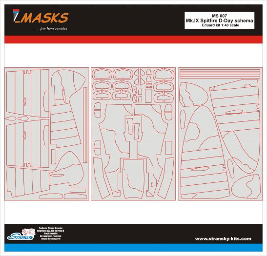 Mask for Spitfire MKIX -D-Day Camouflage (Eduard) MS007