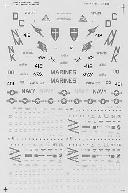 72-550 F18A Hornet (VFA25,VFA195,VMFA122) Lo-Viz 72-550
