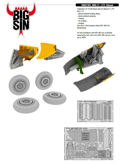 Mikoyan MiG15 BigSin Set (Eduard) esin67203