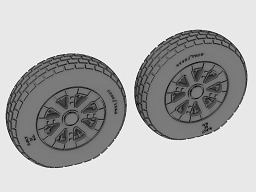 F4U Corsair / F6F Hellcat Block thread Wheel set AS48068