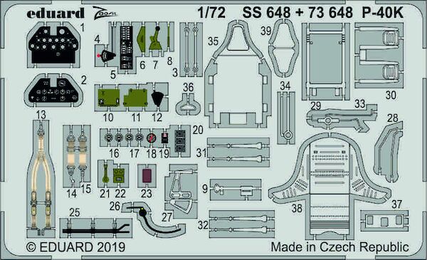 Detailset Curtiss P40K Warhawk (Special Hobby) SS648