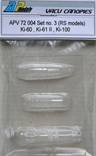 Canopy Set No 3 for: RS Ki60, Ki61, Ki100 Hien
