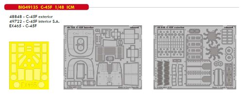 Detailset Beech C45F Expeditor (ICM/Revell) BIG49135