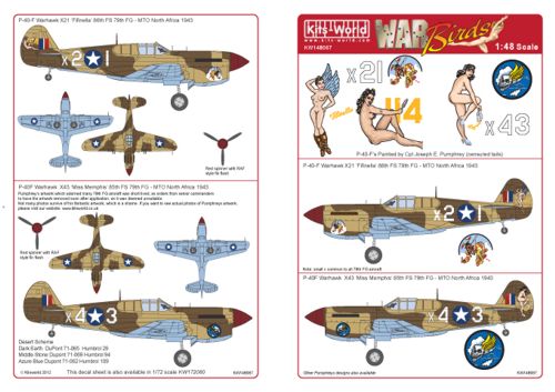 Curtiss P-40's Painted by Cpl Joseph E. Pumphrey (2x) kw148067