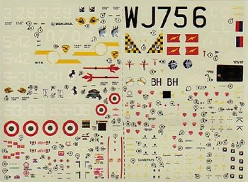 Canberra E15, PR9, T4 (RAF), F104 (AMI) SETNO85