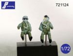 Set of 2 F16/F18 pilots sitting in Aircraft 721124