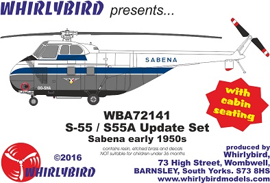 Sikorsky S55 update set (Sabena '50's) WBA72141