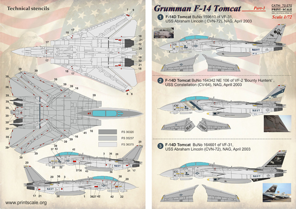Grumman F14 Tomcat Part 1 PRS72-272