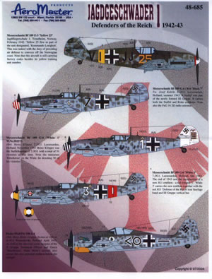 Jagdgeschwader 1: Defenders of the Reich 1942-1943 Bf109, Fw190 AMD48-685