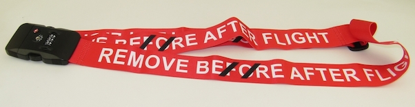Luggage strap with TSA lock - Remove after flight LUG-RBF
