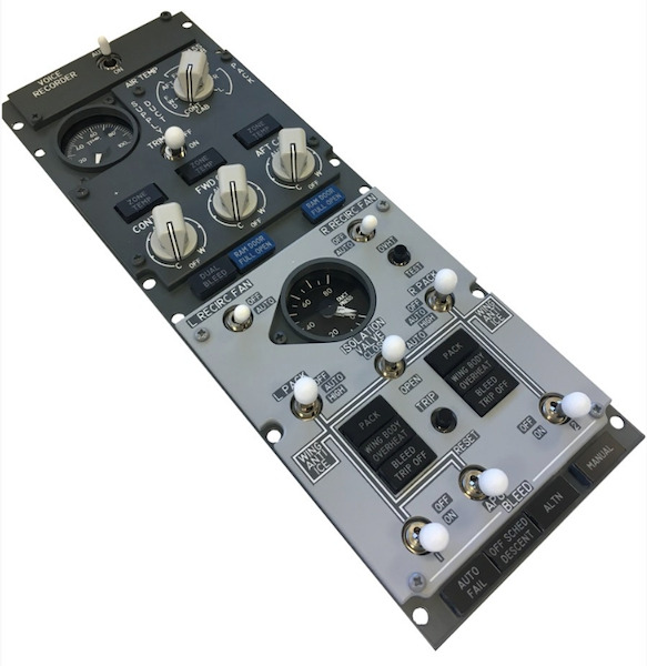 B737 ICS FWD Overhead Panel Kit (Air Temp & Voice Recorder Panel) AIRTEMP737NG