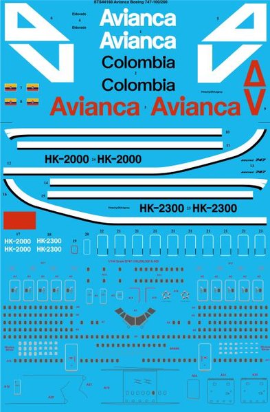 Boeing 747-100/200 (Avianca) sts44160