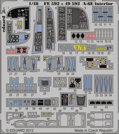 Detailset Grumman A6E Intruder Interior Self Adhesive (Kinetic) Fe592