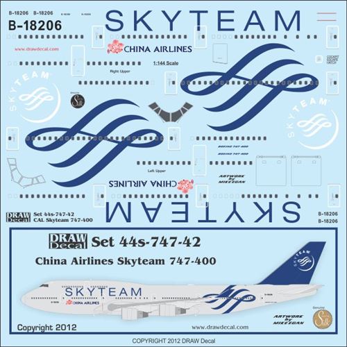 Boeing 747-400 (China Airlines Skyteam) 44-747-42