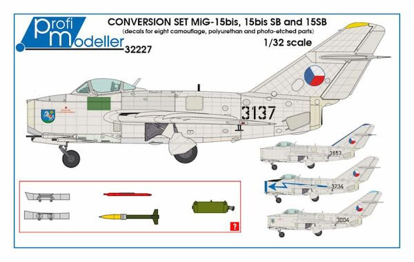 Decals and conversion parts for the MiG15, Mig15SB and MiG 15Bis in Czechoslovak service 3202277