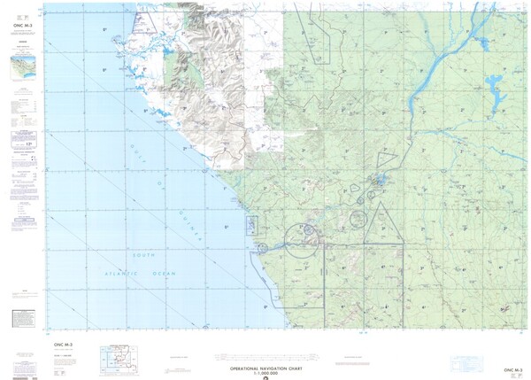 ONC M-3: Available: Operational Navigation Chart for Gabon, Congo, Angola. Available ! additional charts available within five working days. E-mail your requirements.  ONC M-3