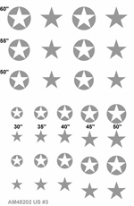 US Navy, Marine Corps, USAAF National insignia painting Mask set 3, 50, 45, 40 and 35inch updates AM48202