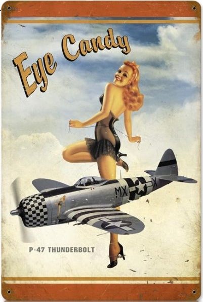 Eye Candy Metal Sign - pinup 0066196