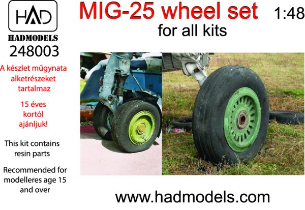Mikoyan MiG25 Foxbat Wheel set (Kitty Hawk) HAD248003