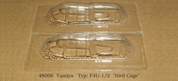 Canopy F4U-1/2 Birdcage Corsair (Tamiya) rt48006